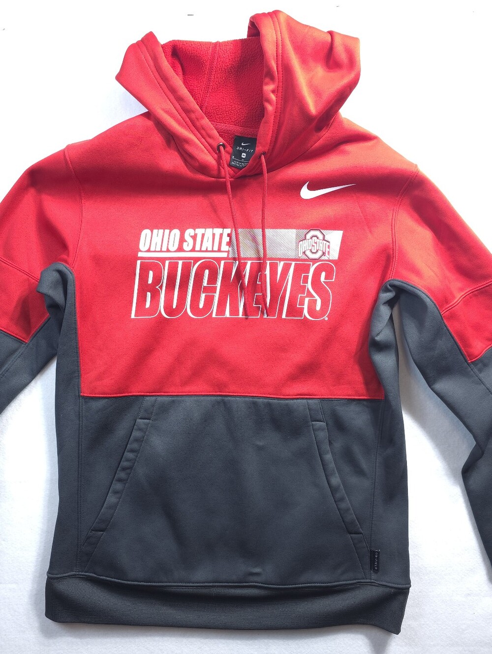 Nike On-Field Dri-FIT Ohio State Buckeyes Hoodie Mens M NCAA Red Black